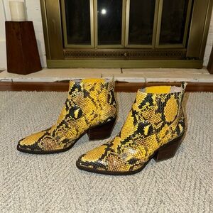 Sam Edelman snake print western boots